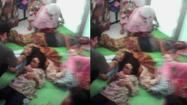 Korban saat berada di Puskesmas Olak Kemang. F/M RIDWAN/JAMBIUPDATE