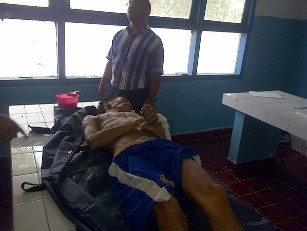 Mayat Mr X saat berada di RSUD H Hanafie Muara Bungo
