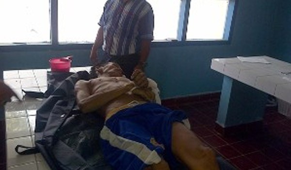 Mayat Mr X saat berada di RSUD H Hanafie Muara Bungo