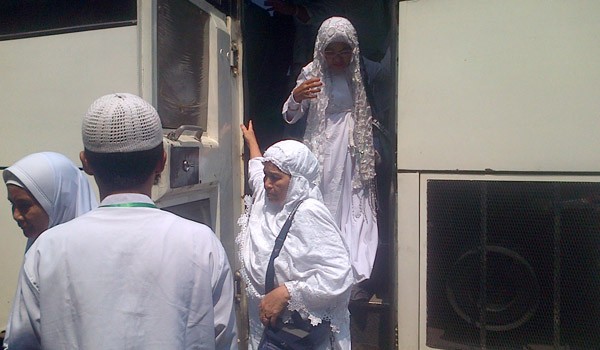 Jamaah Haji asal Jambi yang telah tiba di Jambi