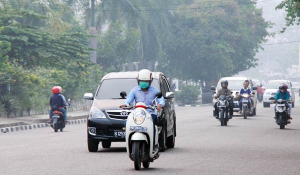 Kabut asap yang kembali menyelimuti kota jambi