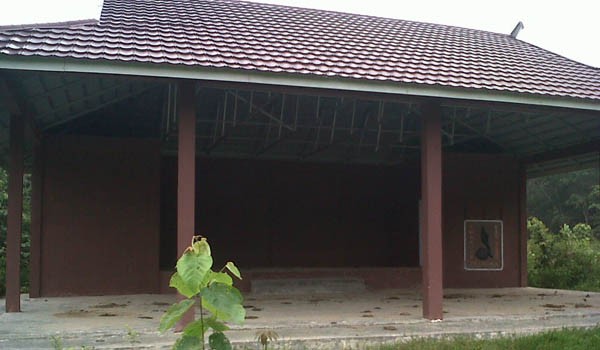 Gedung Pusat Bumi Perkemahan di Kabupaten Tebo tidak diurus, kini, gedung tersebut dijadikan tempat tidur hewan ternak