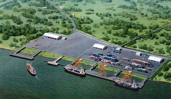 Maket pelabuhan samudera Ujung Jabung      