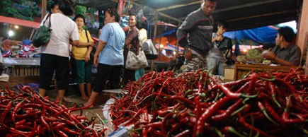 Paska kenaikan BBM, harga sembako seperti cabai merah membubung tinggi