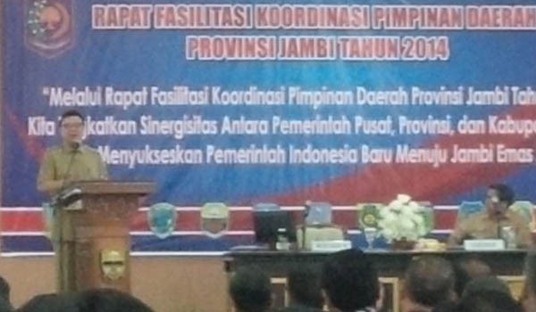 Mendagri Cahyo Kumolo saat manyampaikan sambutan