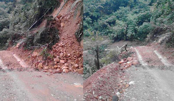 Tanah longsor di jalur transportasi untuk lima desa di wilayah marga Bukit Bulan, Kecamatan Limun, Kabupaten Sarolangun