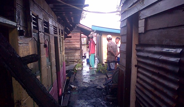 Suasana ditempat terjadinya kebakaran