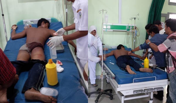 <b>Foto:</b> korban saat dirawat di rumah sakit beberapa waktu lalu