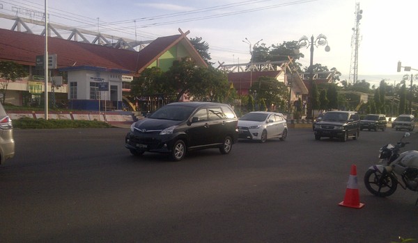 Sedikitnya ada tiga titik rawan Lakalantas di Batanghari. Suasana arus lalu lintas di Batanghari