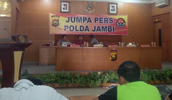 Jumpa Pers yang digelar Polda Jambi