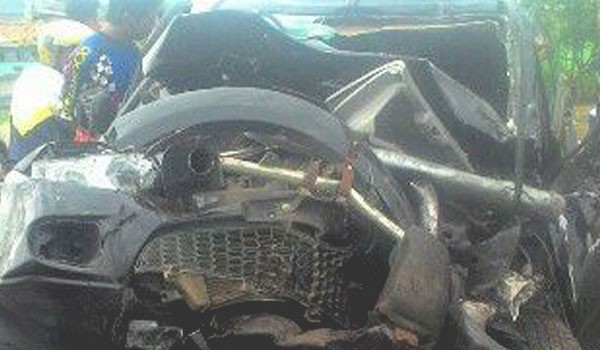 Mobil Kejari Bangko yang kecelakaan