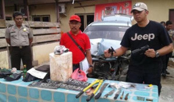 <b>Foto:</b> penangkapan pencurian ternak yang di lakukan polres Bungo