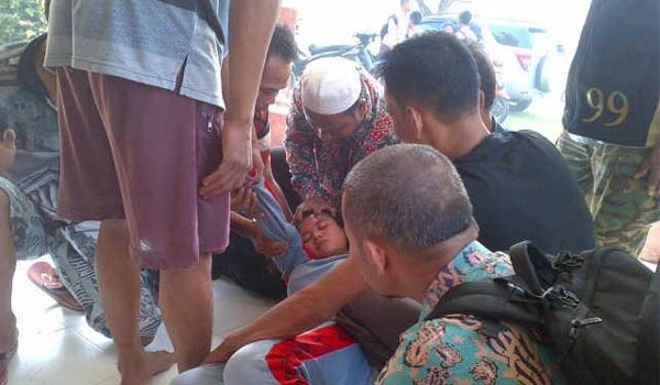 Pelajar SMP N 17 Batanghari yang mengalami kesurupan