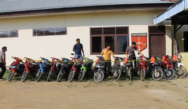 14 Motor tanpa kelengkapan dokumen, diamankan dipolsek Rimbo Bujang
