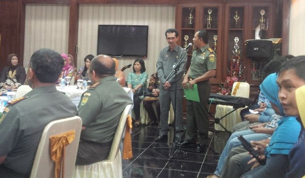 Komandan Korem 042/Garuda Putih, Kolonel Inf Harianto saat menyampaikan Jambi masuk dalam swasembada beras