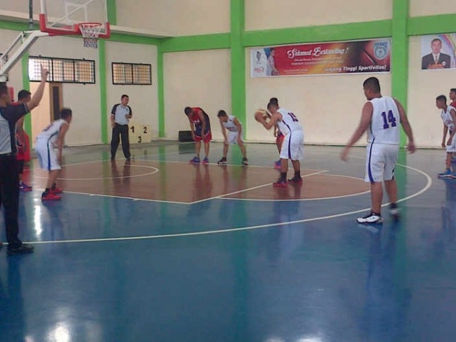 Pertandingan Cabor Basket di Porprov Batanghari XXI