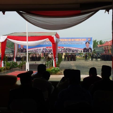 Upacara Hari Bhayangkara di SPN Pondok Meja