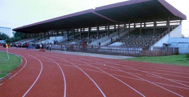 Lintasan atletik di KONI Provinsi Jambi