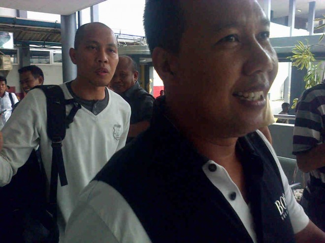 Romi Haryanto usai menjalani pemeriksaan kesehatan di RSU Raden Mataher Jambi sore ini (30/7)