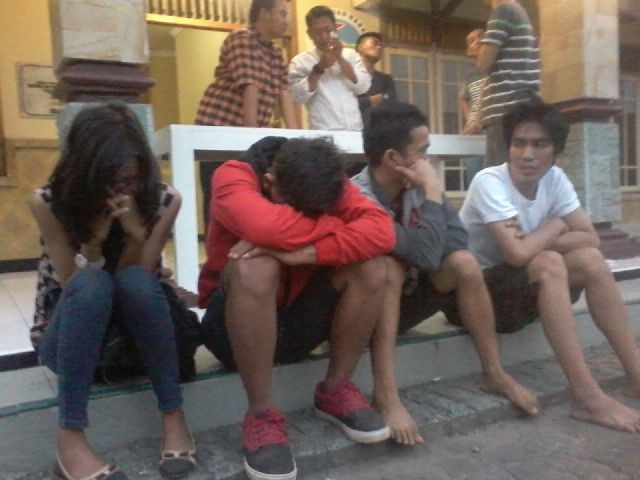 Tersangka yang diamankan di Mapolresta Jambi