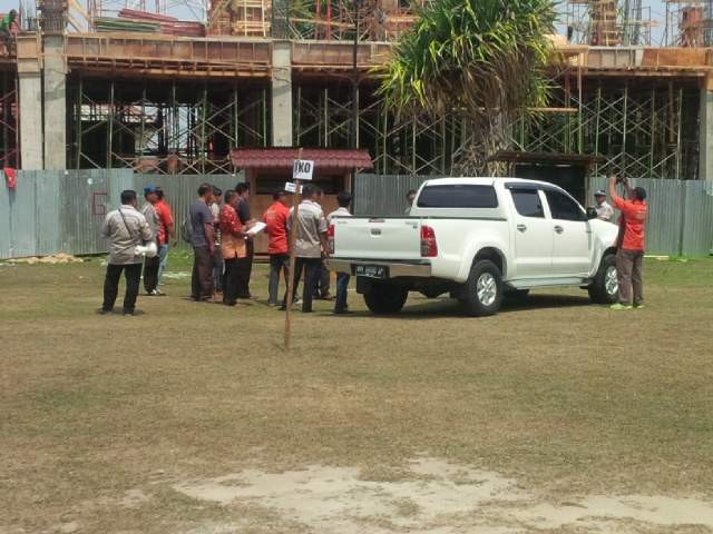 Situasi rekonstruksi di Mapolda Jambi