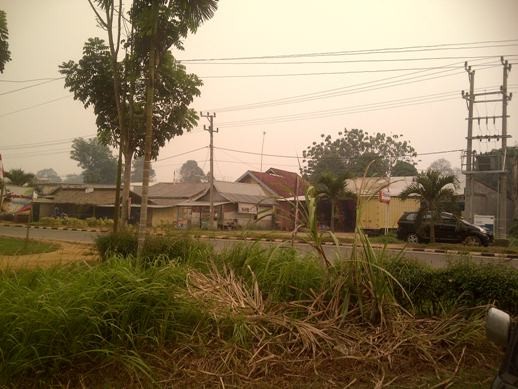 Kabut asap mulai terlihat di Kecamatan Sabak Barat