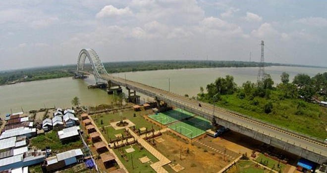 Tampak Taman Selaras Pinang Masak dari Udara.