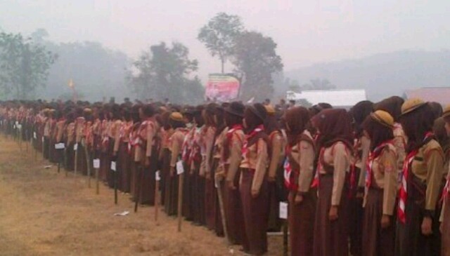 Pergelaran akbar Jambore Kwarcab yang ke VII tahun 2015, Kamis (22/10) digelar di bumi perkemahan Surya Yuka Tarma di jalur dua Kodim 0420/Sarko.