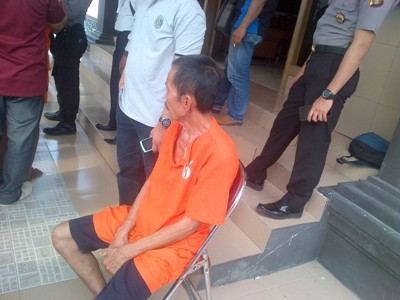 Pelaku Ahmad Yusuf saat diamankan pihak kepolisian