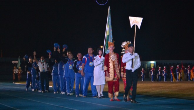 Kontingen Jambi di Porwil Sumatera di Bangka Belitung