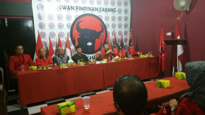 Ketua Bappilu DPP PDI Perjuangan, Bambang DH  konsolidasi dengan struktur PDI Perjuangan di Kabupaten Bungo