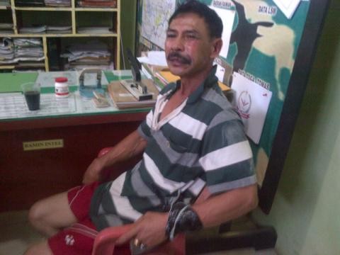 Tersangkan mantan anggota Polri yang diamankan Kodim Tanjab saat penngrebekan Narkoba di Tungkal