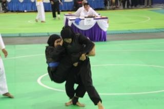Pesilat Jambi saat tampil GBK STIMIK Atma Luhur di Pekan Olahraga Wilayah (Porwil) IX/2015