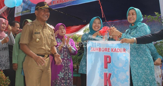 Wakil Bupati Merangin H A Khafid Moein membuka Jambore PKK Merangin.
