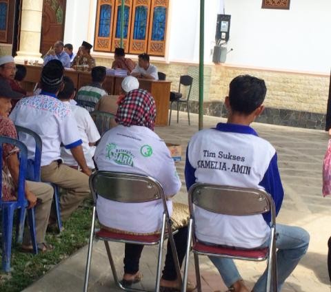 Tim Camelia-Amin saat menyatakan mendukung Pasangan Sinar