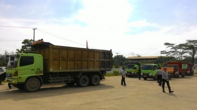 Razia truk yang dilakkan Dishub beberapa waktu lalu