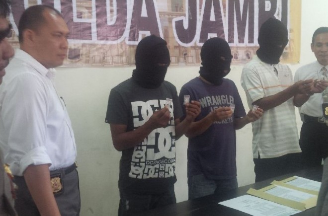 Tiga gembang narkoba jaringan internasional di Jambi yang berhasil diamankan Polda Jambi