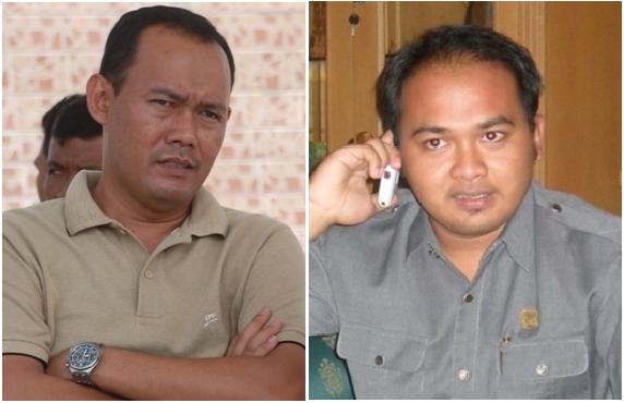 Bupati Tebo Sukandar dan Ketua DPRD Tebo Agus Rubiyanto
