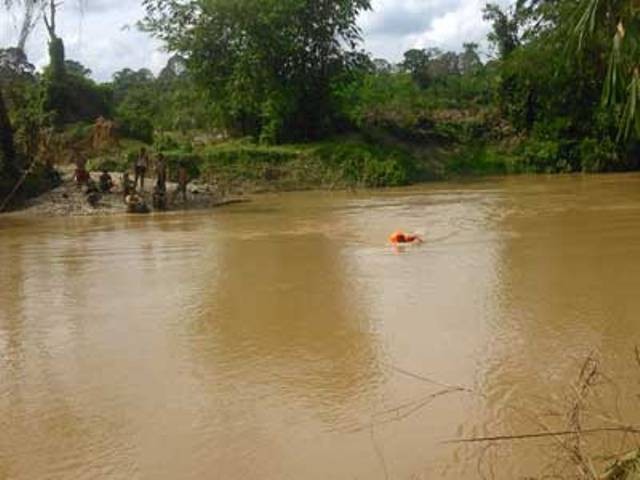 Lokasi tenggelamnya Ahmad Fatoni di Batang Masumai 1 Desember lalu