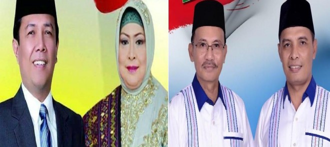 Pasangan calon Syahirsah-Sofia dan Sinwan-Arzanil