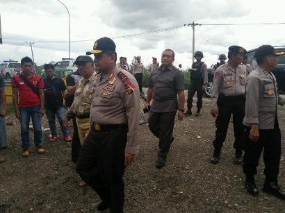 Kapolda Sumsel saat berada di Muratara tadi siang (16/12)