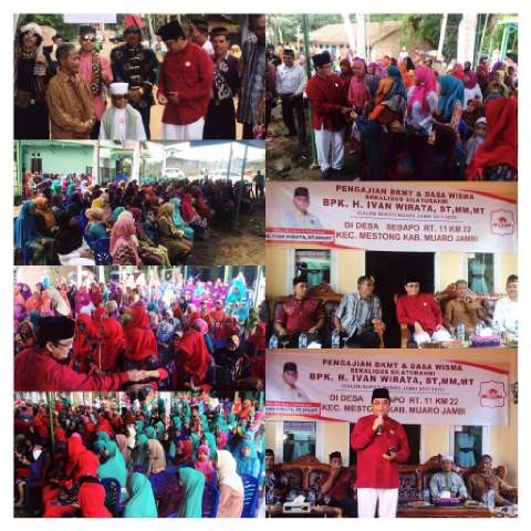 IW saat bersillaturrahmi dengan ibu-ibu BKMT di Sebapo (16/12)