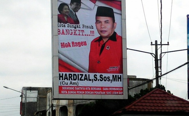 Baleho Hardizal saat Pileg  beberapa waktu lalu