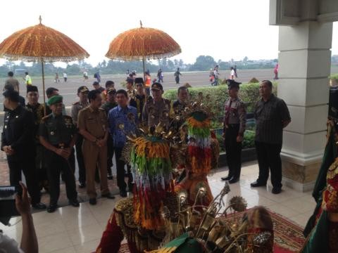 Penyambutan Menteri Yuddy di Jambi Selasa (22/12)