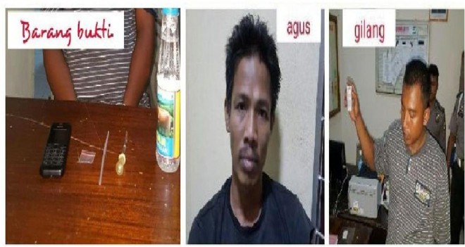 Tersangka dan barang bukti saat diamankan