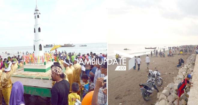 Ribuan MasyarakatDesa Air Hitam Laut Kecamatan Sadu tengah menggelar tradisi mandi safar di patai Babussalam belum lama ini. Antusias mayarakat dan ratusan pengunjung telihat ketika tradisi tahunan ini di mulai.