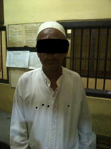 Terssangka saat berada di Mapolres Bungo