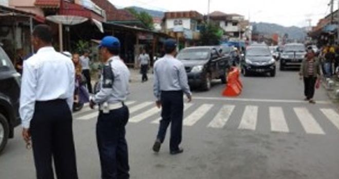 Jalur satu arah di Kota Sungai Penuh.