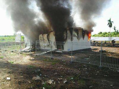 PLTS yang terbakar pagi ini (15/2)