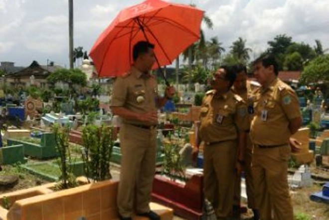 Wako Jambi SY Fasha mengecek TPU Suko Rejo Selasa (23/2)